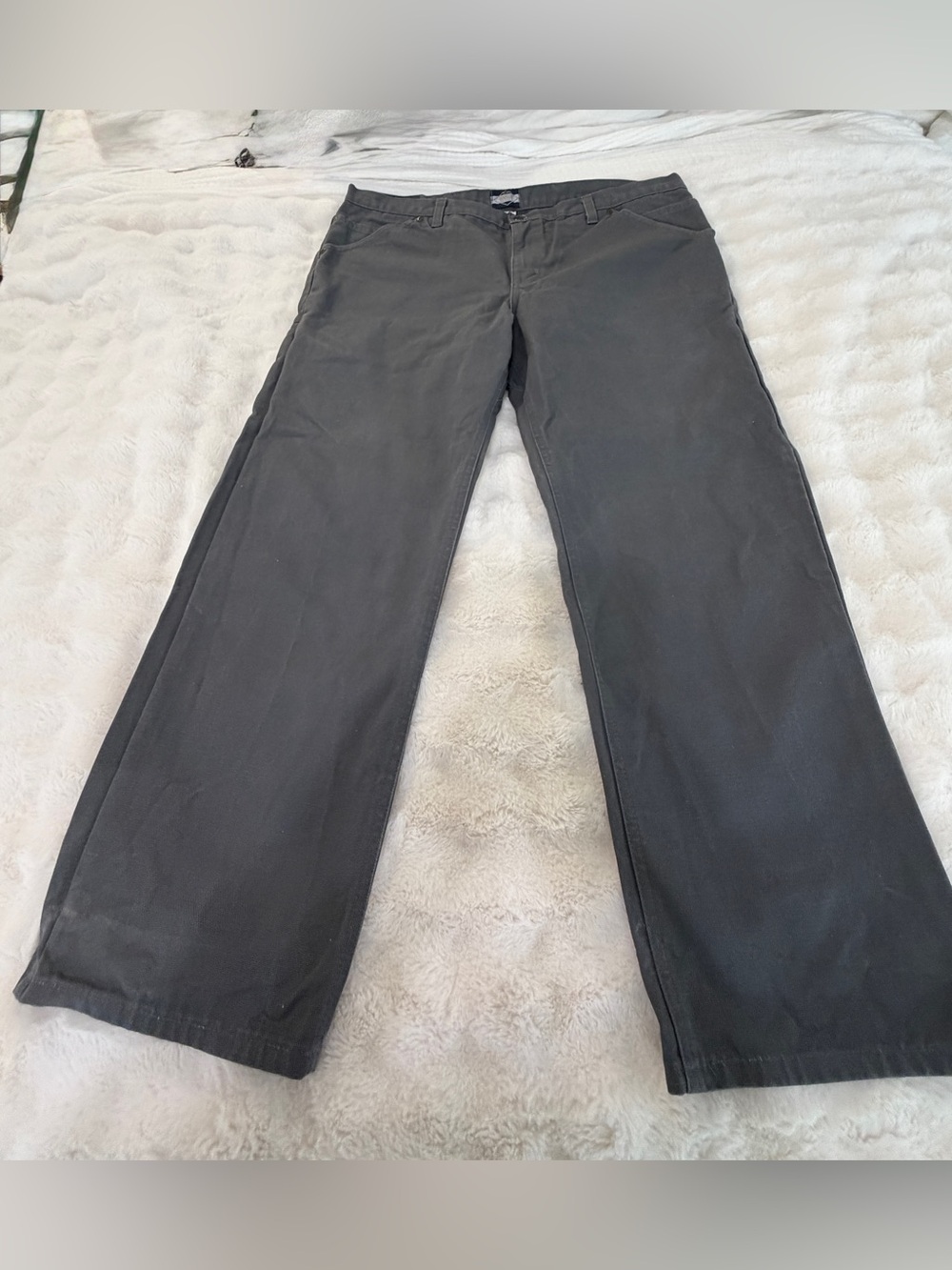 Diamond Gusset Men's Straight-Leg Denim Charcoal Pants 42x29